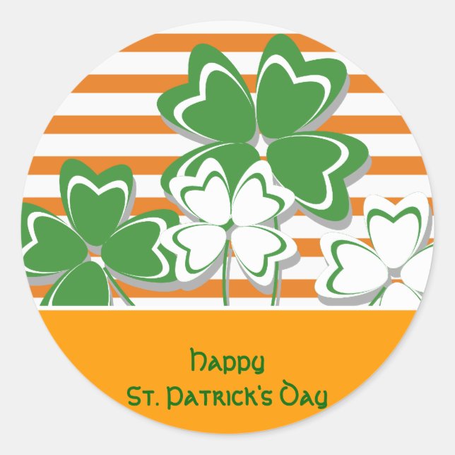 Happy St. Patrick's Day Sticker (Front)