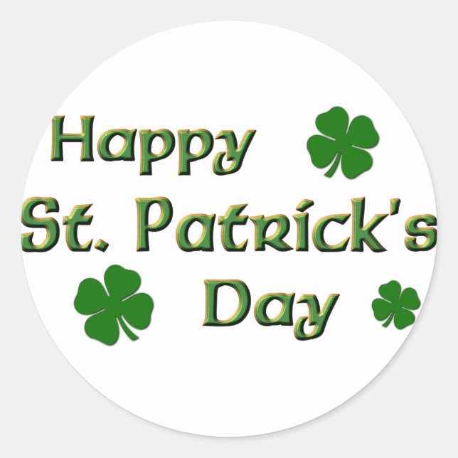 Happy St. Patrick's Day stickers (Front)