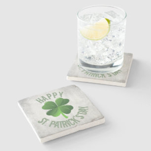 Happy St. Patrick's Day Stone Coaster