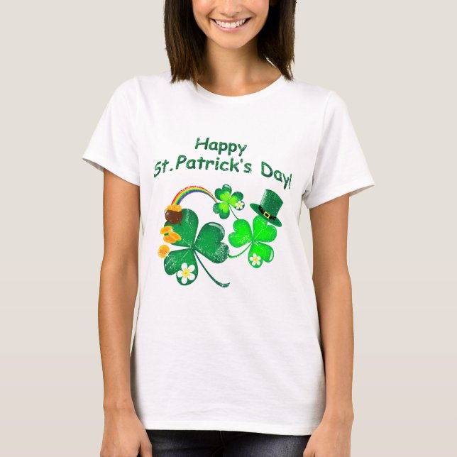 Happy St. Patrick's Day T-Shirt (Front)