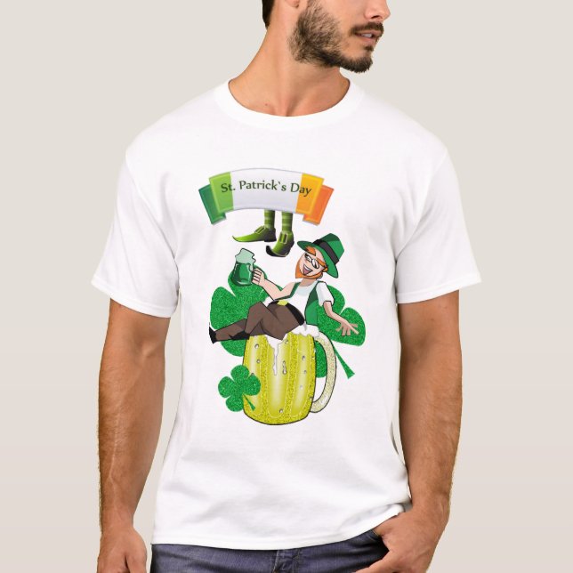 Happy St. Patrick's Day T-Shirt Beer (Front)