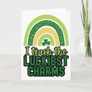 Happy St Patrick's Day Teacher School Saint Patric Card