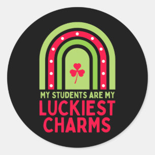 Happy St Patrick's Day Teacher School Saint Patric Classic Round Sticker