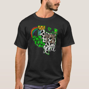 Happy St. Patrick's day Texas Y'all Cowhide Lucky  T-Shirt