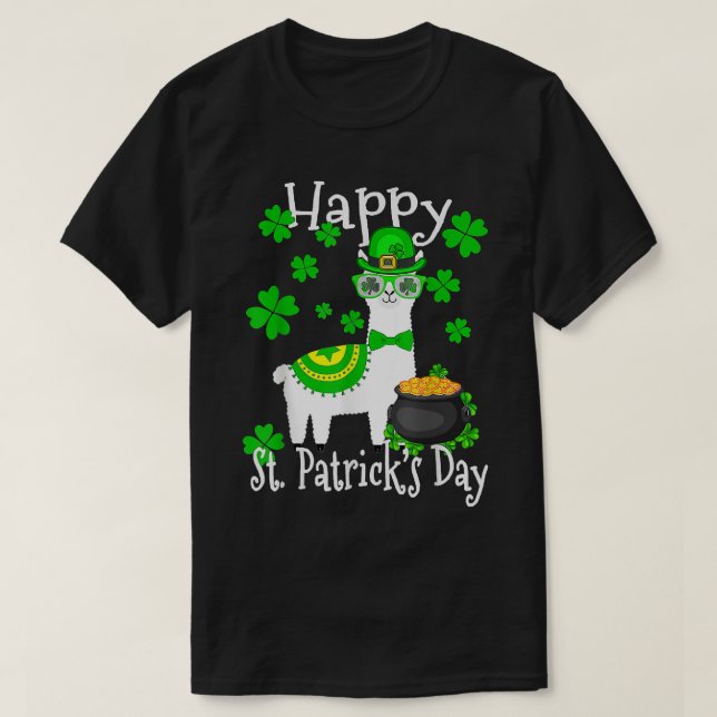 Happy St Patricks Day Three Gnome Irish Shamrock L T-Shirt (Design Front)