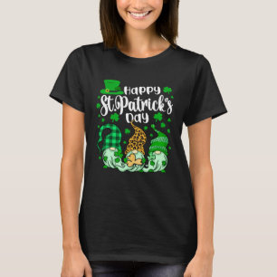 Happy St Patrick's Day Three Gnome Irish Shamrock T-Shirt