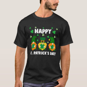 Happy St Patrick's Day Three Gnome Irish Shamrock T-Shirt