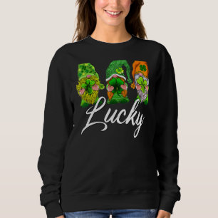 Happy St Patrick's Day Three Gnomes Lucky Green Sh Sweatshirt