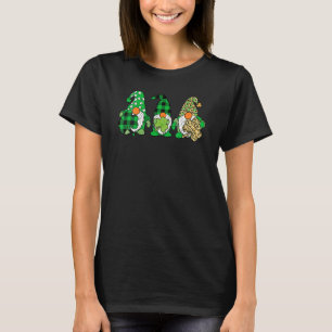 Happy St Patrick's Day Three Gnomes Shamrock 3 T-Shirt