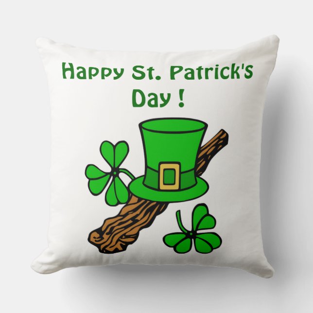 HAPPY ST.PATRICK'S DAY THROW PILLOW (Front)