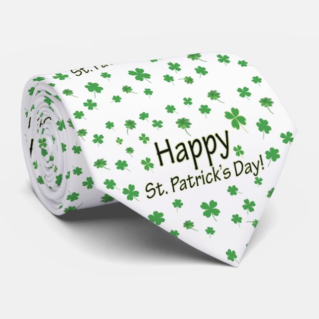 Happy St Patricks Day Tie (Rolled)