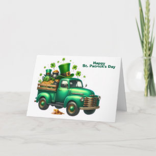 Happy St. Patrick's Day Truck Holiday Card