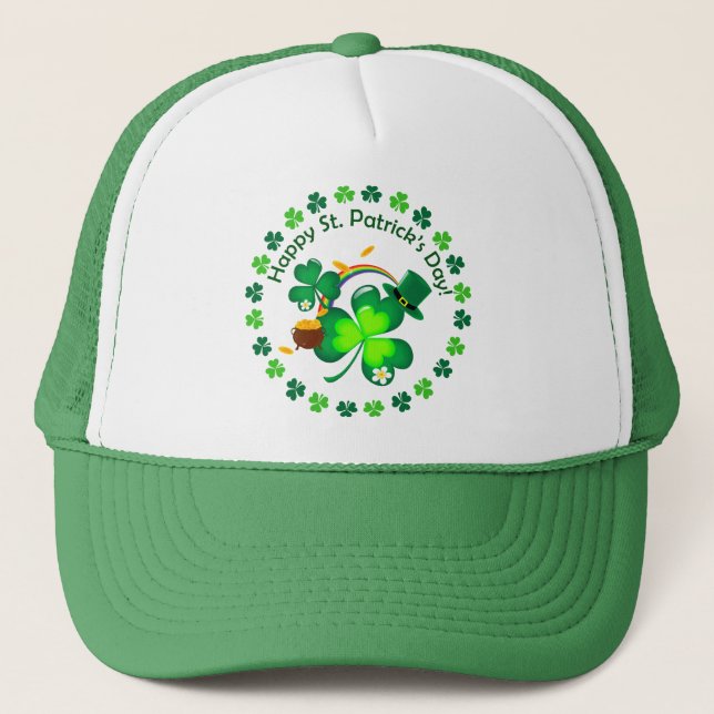 Happy St. Patrick's Day Trucker Hat (Front)