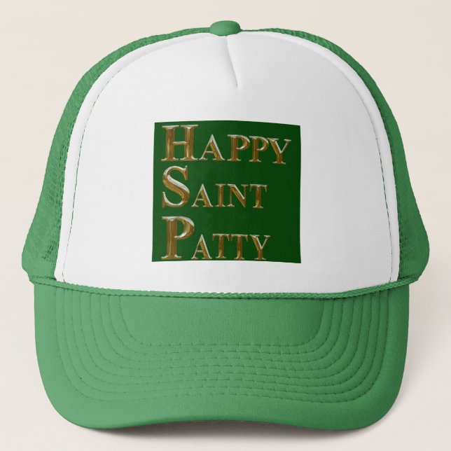 HAPPY ST. PATRICK'S DAY TRUCKER HAT (Front)