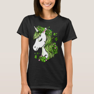 Happy St Patrick's Day  Unicorn Lucky Shamrock Iri T-Shirt