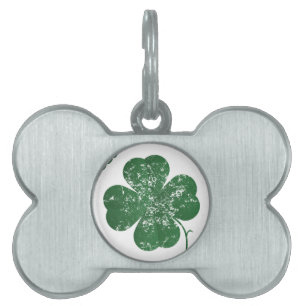 Happy St. Patrick's Day - vintage style Pet ID Tag