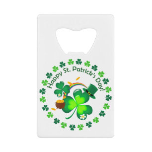 Happy St. Patrick's Day Wallet Bottle Opener