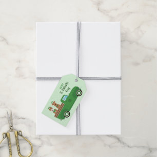Happy St Patricks Day Wire Fox Terrier Dog Gift Tags