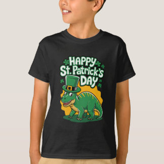 Happy St Patrick's day with dino T-Shirt