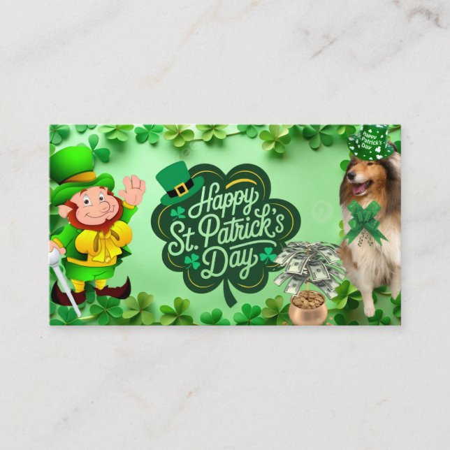 Happy St. Patrick's Day with our Helena Enclosure Card (Front)