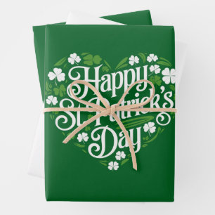 Happy St Patrick's Day Wrapping Paper Sheet