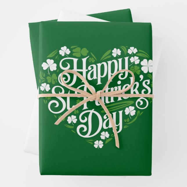 Happy St Patrick's Day  Wrapping Paper Sheet (In situ)