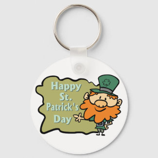 Happy St. Patrick's Leprechaun Keychain