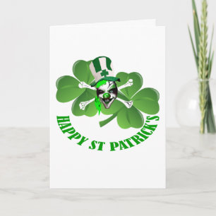 Happy St Patrick's scary clown Card