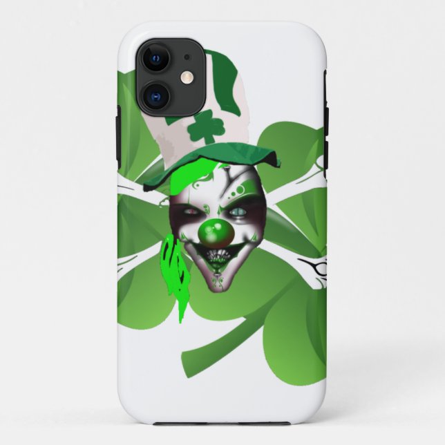 Happy St Patrick's scary clown Case-Mate iPhone Case (Back)