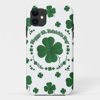 Happy St Patrick's Shamrocks iPhone 11 Case