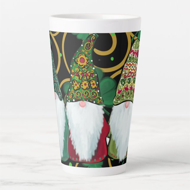 Happy St. Patty's Day GNOMES  Latte Mug (Front)