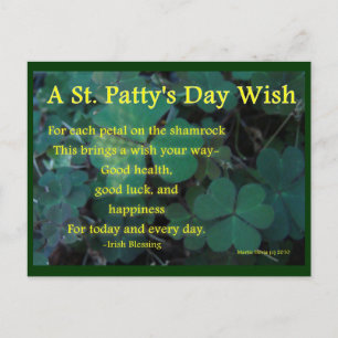 Happy St. Patty's Day - Shamrock (1) - Postcard