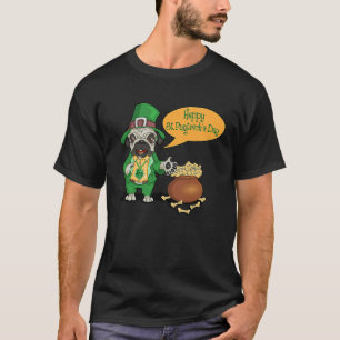 Happy St Pugtricks Day Pug Dog Leprechaun Patricks T-Shirt