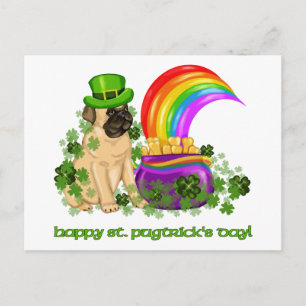 Happy St. Pugtrick's Day Tees and Gifts Postcard