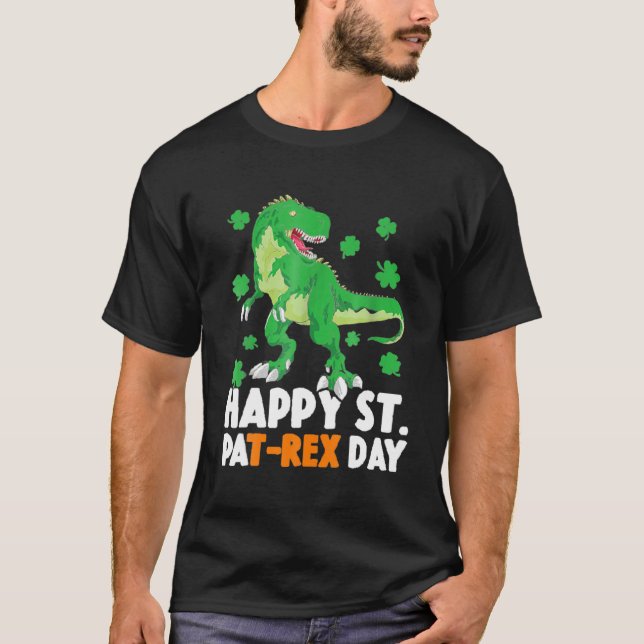 Happy St. REX Day Penguin Cute Funny Saurus 2022 T-Shirt (Front)