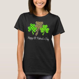 Happy St Saint Patrick's Day Shamrocks Buffalo Pla T-Shirt