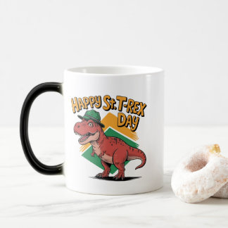 Happy St. T-Rex Day - Funny Dinosaur St. Patrick's Magic Mug