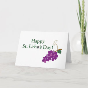 Happy St. Urho's Day! with Grapes Card