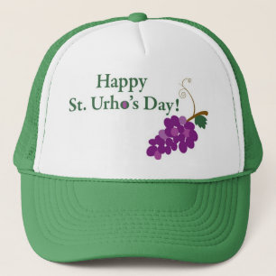 Happy St. Urho's Day! with Grapes Trucker Hat