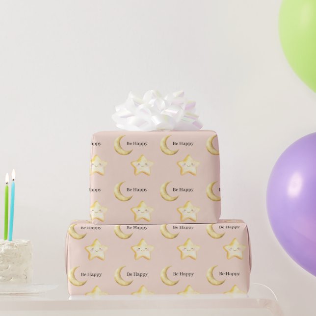 Happy Star Birthday Wrapping Paper (Party Gifts)