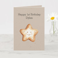 Happy Star Gingerbread Cookie Birthday 