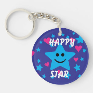 Happy star keychain