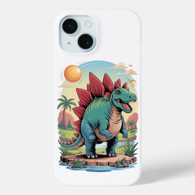 Happy Stegosaurus Case-Mate iPhone Case (Back)