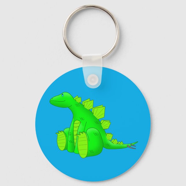 Happy Stegosaurus -  Keychain (Front)