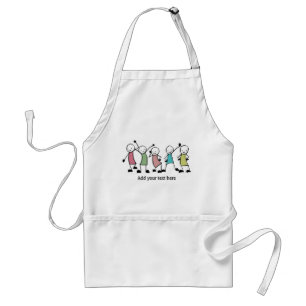 Happy Stick People Friends Personalized Standard Apron