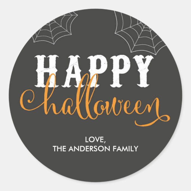 Happy Stickers Halloween / Sceau enveloppe Hallowe (Devant)