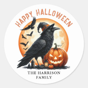 Happy Stickers ronds Citrouilles Halloween