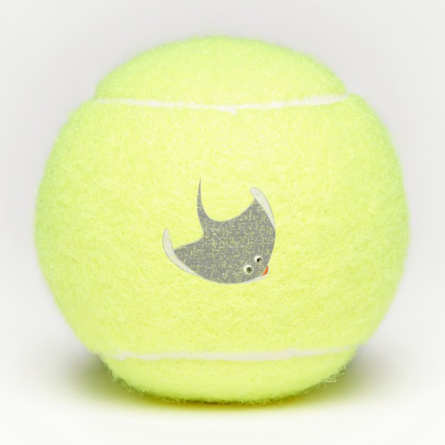 Happy Stingray Tennis Balls (Front)