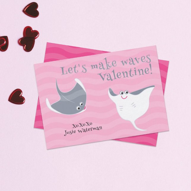 Happy Stingrays Kid's Valentine's Day Card (Creator Uploaded)
