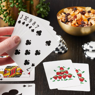 Happy Strawberry Family Fruit Pyramid Playing Cards